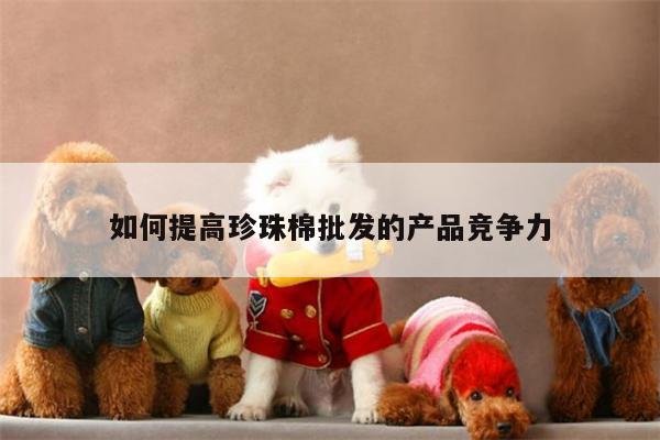 如何提高珍珠棉批发的产品竞争力