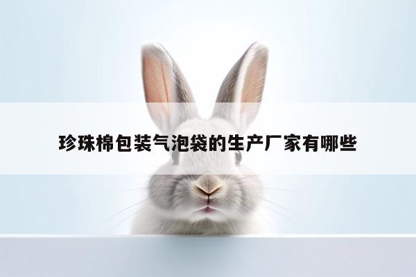 珍珠棉包装气泡袋的生产厂家有哪些