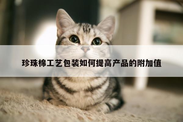 珍珠棉工艺包装如何提高产品的附加值